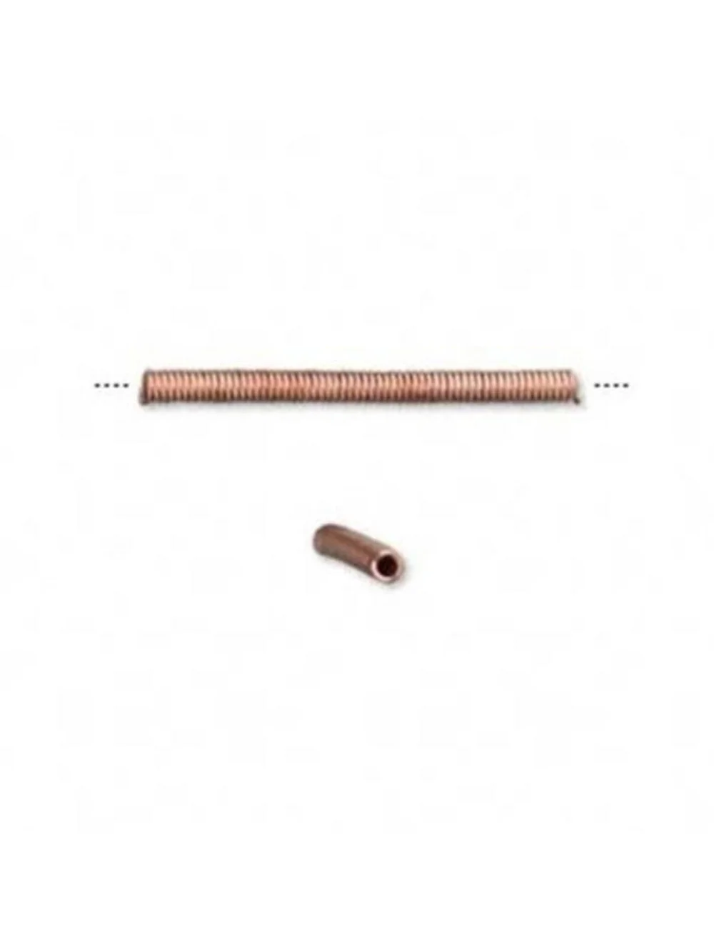 10 Antiqued Copper Steampunk Artsy 25mm Tube Coil Beads